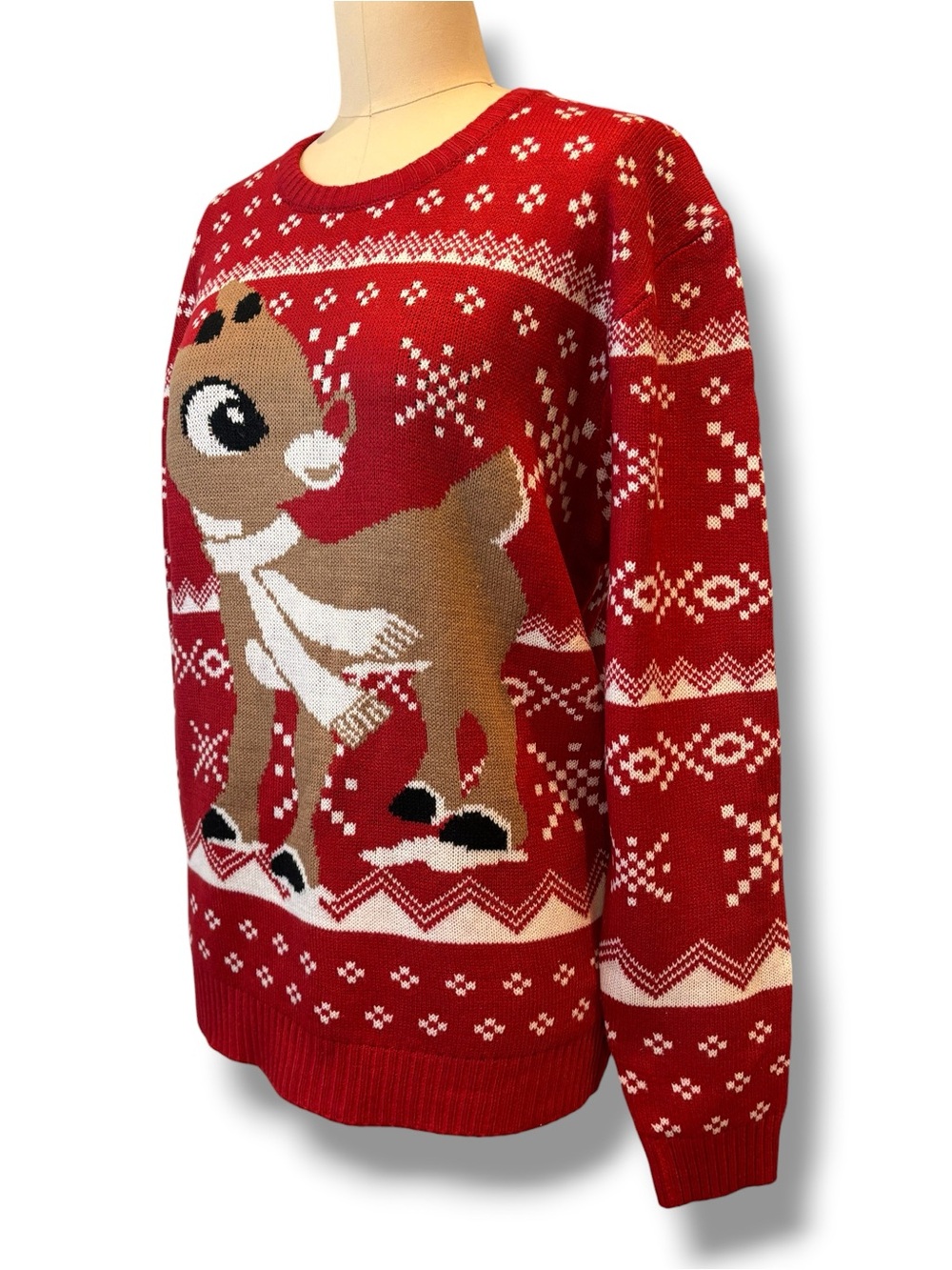 Ugly Christmas Sweater Rudolph and Snowflakes Women’s M - Picture 7 of 11